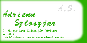 adrienn szloszjar business card