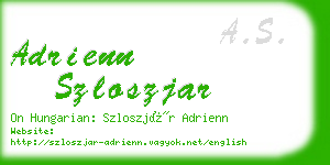 adrienn szloszjar business card